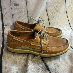 Sperry‎ Men's Billfish 3-Eye Preppy Boat Shoes Size 9.5 Tan/Beige Casual Loafers
